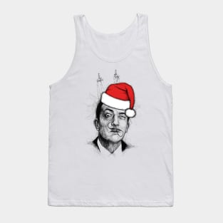 Christmas Salvador Dali. Scribble Art Tank Top